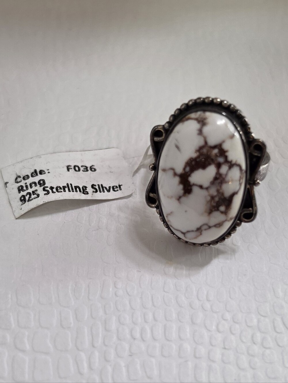 925 Silver Wildhorse Jasper Silver Women's Ring Size 7
